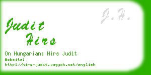 judit hirs business card